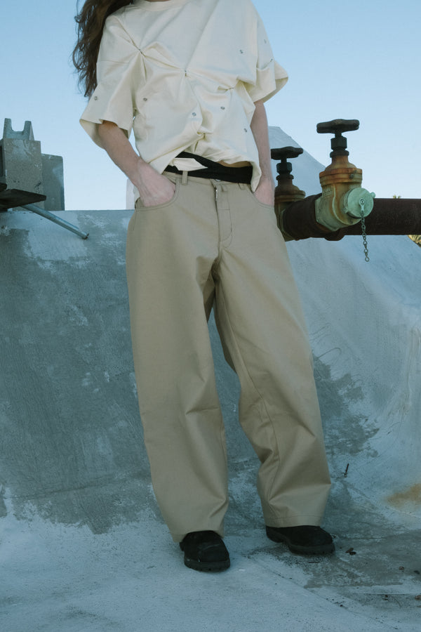 (PRE-ORDER) Brandon Adjustable Tusker Jean in Raw Indigo, Sun, and Kyle Olive