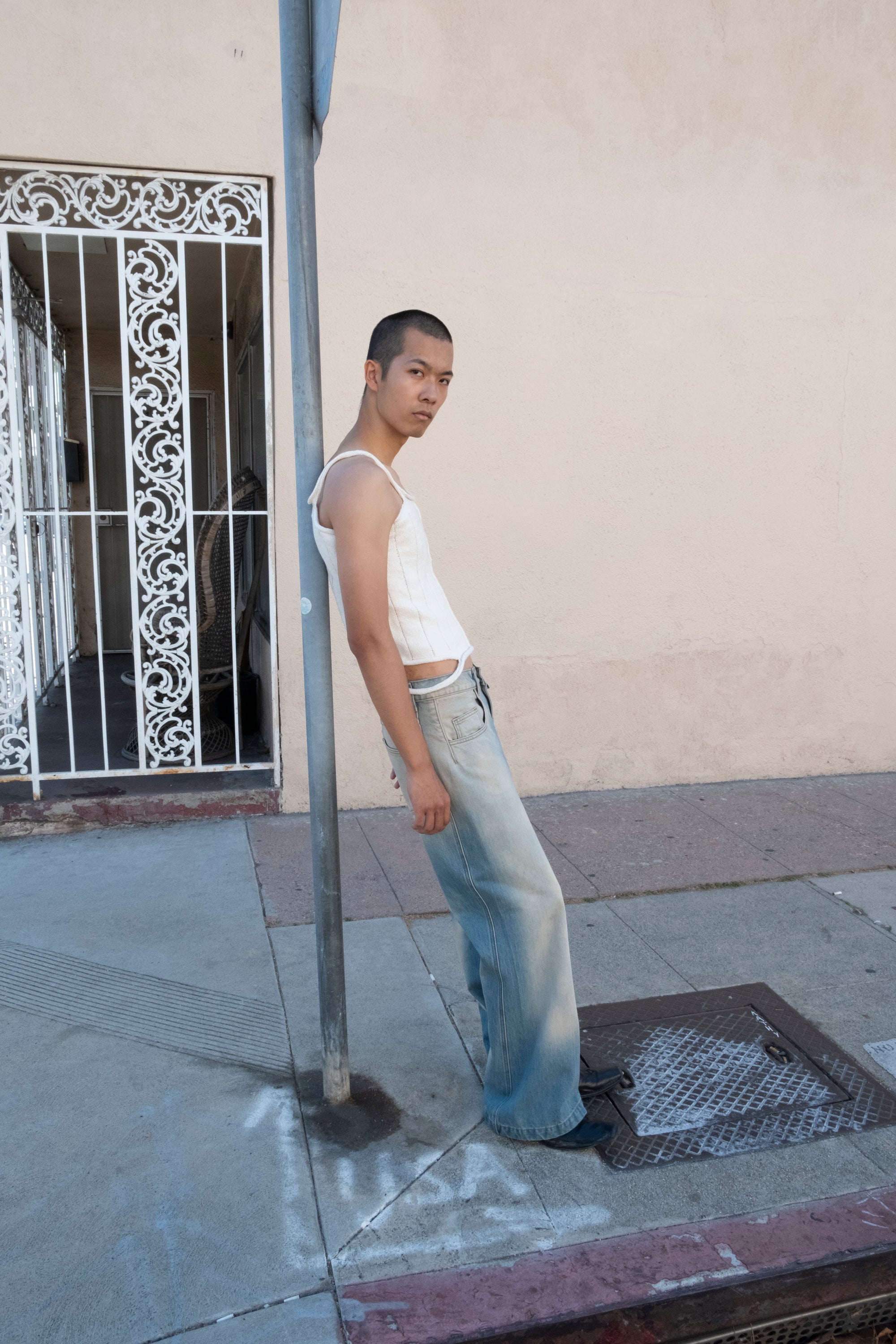 (PRE-ORDER) Kato Relaxed Flare Jean in Raw Indigo, Sun, and Kyle Olive