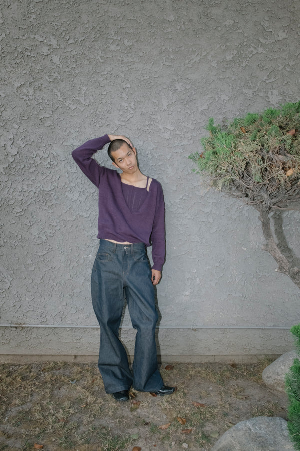 (PRE-ORDER) Kato Relaxed Flare Jean in Raw Indigo, Sun, and Kyle Olive