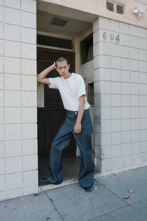 (PRE-ORDER) Kato Relaxed Flare Jean in Raw Indigo