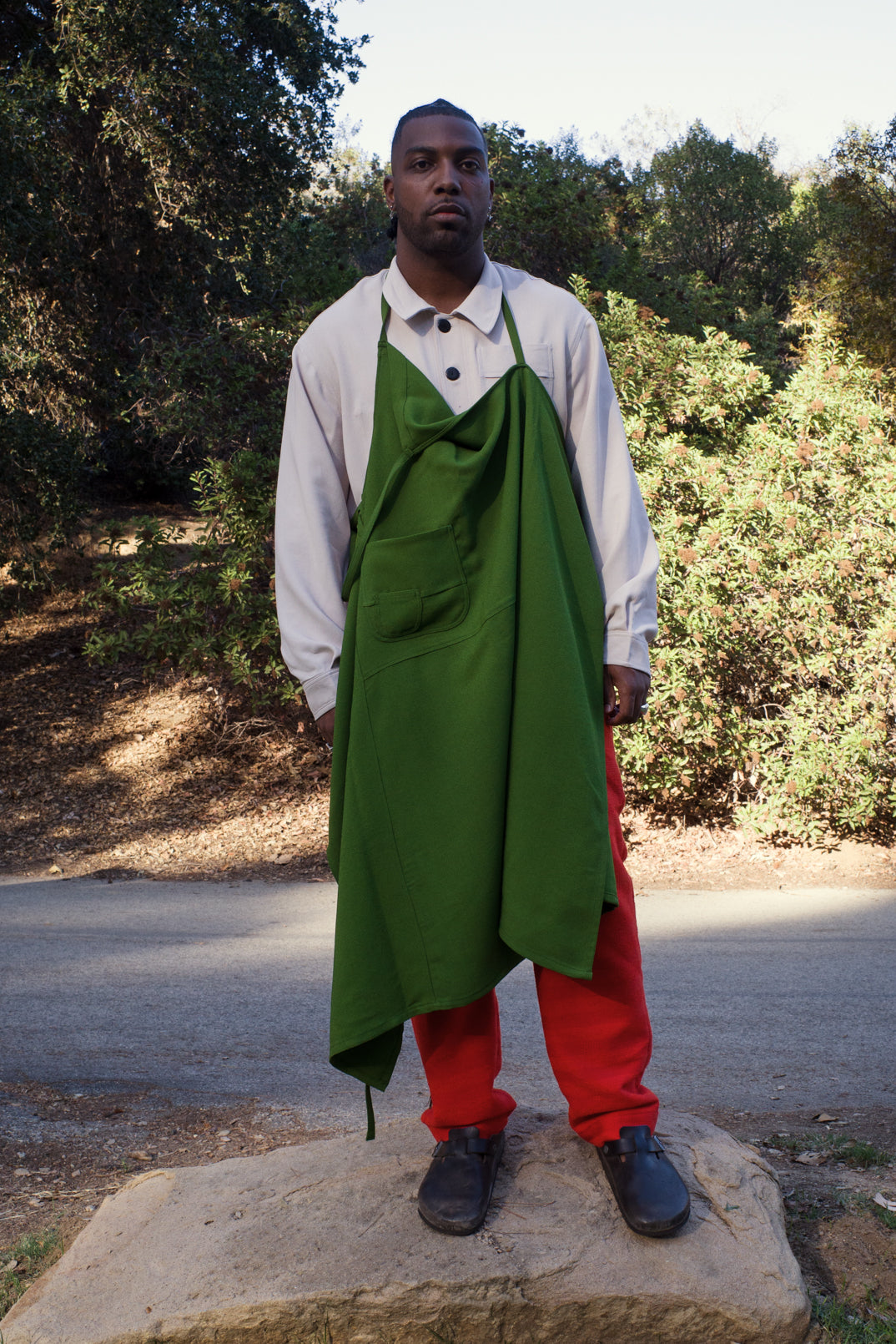 April Asawa Long Apron | BACK VIEW